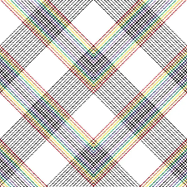 Rainbow Chevron Plaid Tartan Textured Seamless Pattern Design Suitable Fashion — Stock Vector