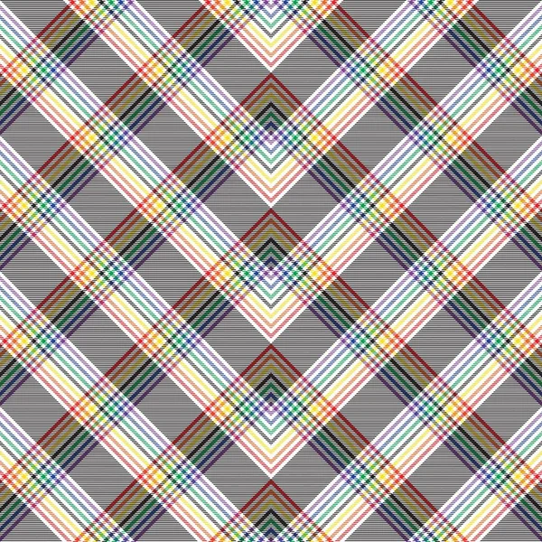 Rainbow Chevron Rutig Tartan Strukturerad Sömlös Mönster Design Lämplig För — Stock vektor