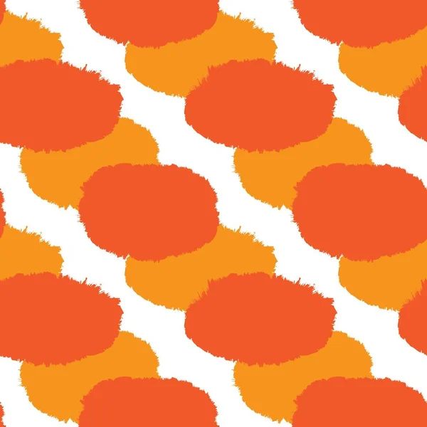 オレンジブラシストローク毛皮のパターンデザインのためのファッションプリント 家庭用品 グラフィック — ストックベクタ