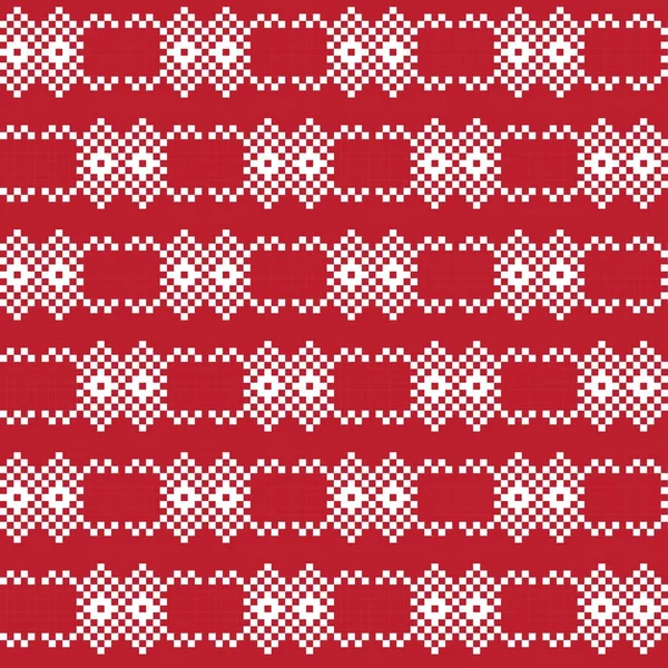 Roter Weihnachtsmarkt Inselmuster Hintergrund Für Modetextilien Strickwaren Und Grafiken — Stockvektor