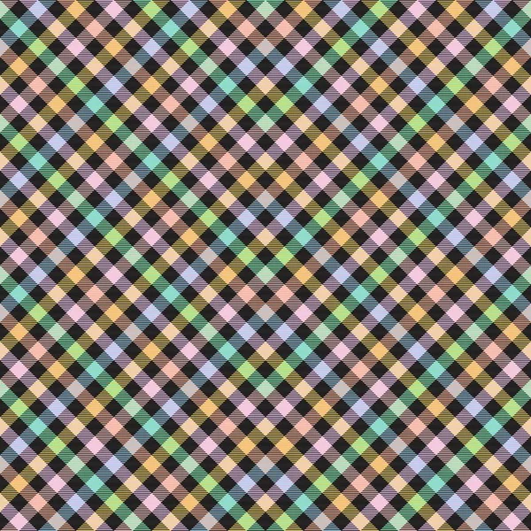 Rainbow Pastel Chevron Plaid Tartan Texturiertes Nahtloses Muster Für Modetextilien — Stockvektor