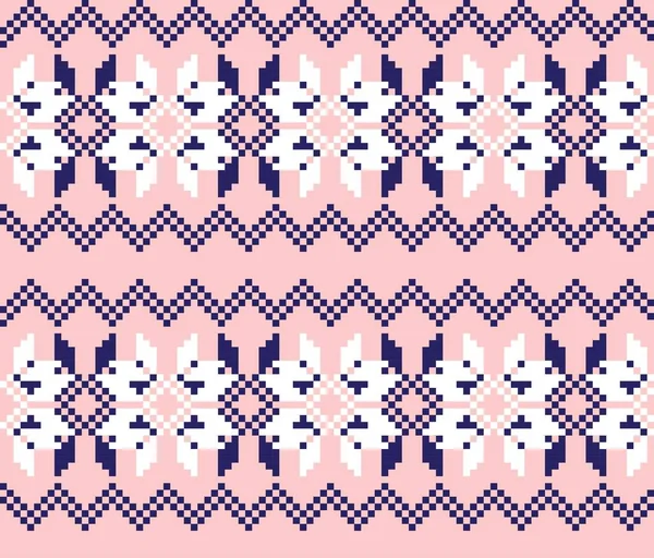 Пастельний Різдвяний Ярмарок Острівний Візерунок Модного Текстилю Трикотажу Графіки — стоковий вектор