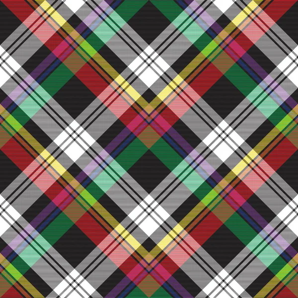 Szivárvány Chevron Plaid Tartan Texturált Varrat Nélküli Minta Design Alkalmas — Stock Vector