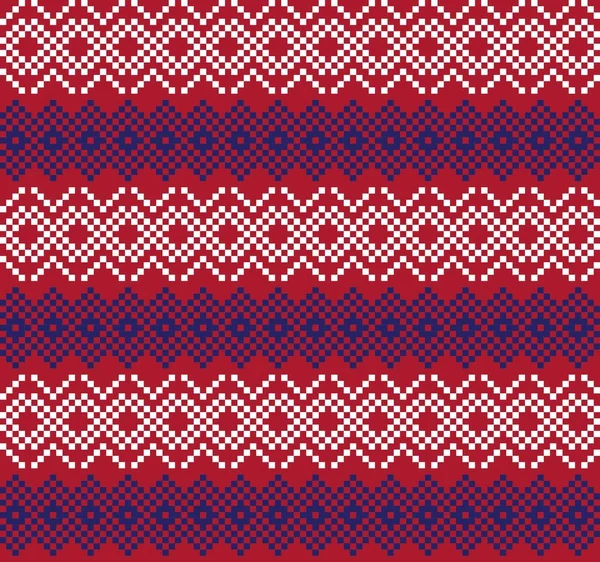 Feira Natal Vermelho Fundo Padrão Ilha Para Têxteis Moda Malhas —  Vetores de Stock