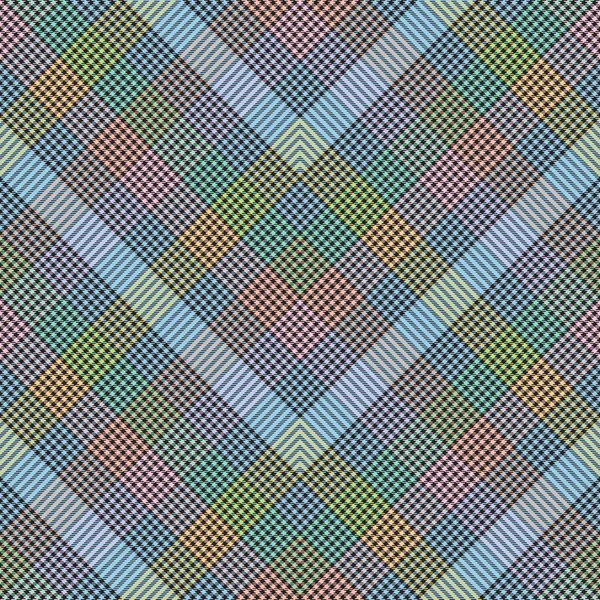 Rainbow Pastel Chevron Plaid Tartan Texturé Design Sans Couture Adapté — Image vectorielle