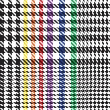 Gökkuşağı Ekoseli, kareli, ekose desenli moda tekstil ve grafikleri için uygun