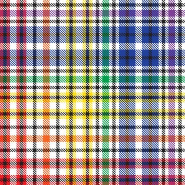 Gökkuşağı Ekoseli, kareli, ekose desenli moda tekstil ve grafikleri için uygun