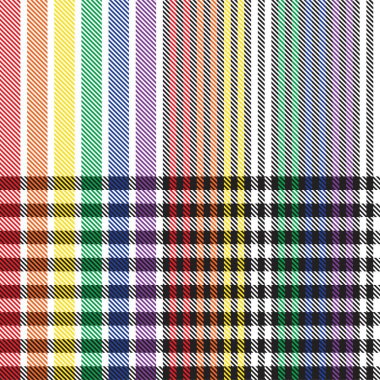 Gökkuşağı Ekoseli, kareli, ekose desenli moda tekstil ve grafikleri için uygun