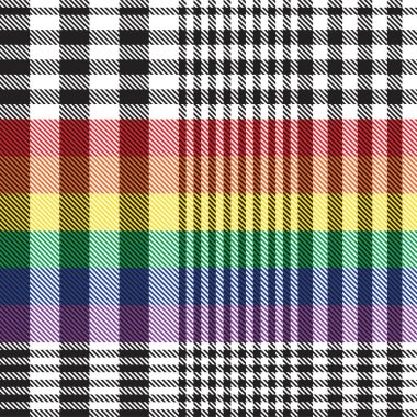Gökkuşağı Ekoseli, kareli, ekose desenli moda tekstil ve grafikleri için uygun