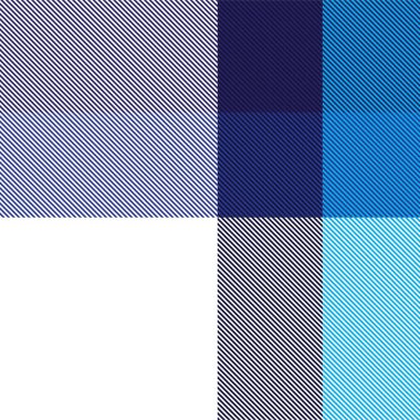 Moda tekstil ve grafikleri için uygun mavi asimetrik desenli dikişsiz desen