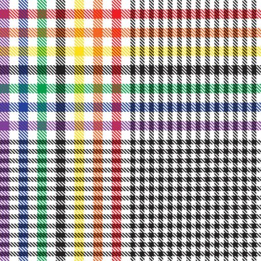 Gökkuşağı Ekoseli, kareli, ekose desenli moda tekstil ve grafikleri için uygun