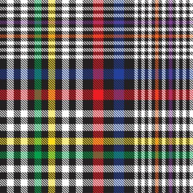 Gökkuşağı Ekoseli, kareli, ekose desenli moda tekstil ve grafikleri için uygun