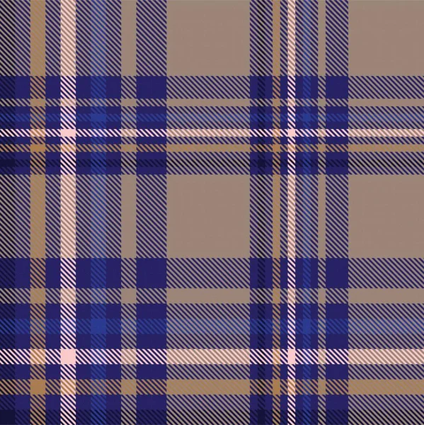 Bruin Asymmetrisch Plaid Textuur Naadloos Patroon Geschikt Voor Mode Textiel — Stockvector