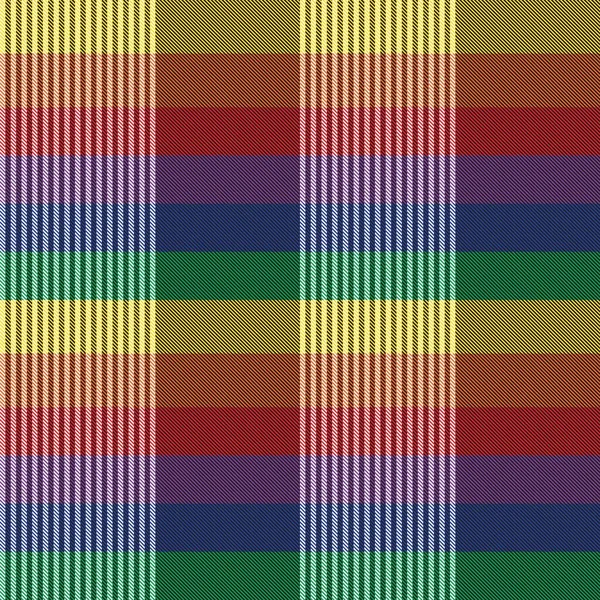 Plaid Arco Iris Cuadros Tartán Patrón Sin Costura Adecuado Para — Vector de stock