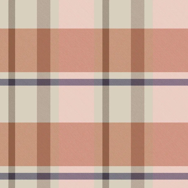 Brown Asymmetric Plaid Texturierte Nahtlose Muster Geeignet Für Modetextilien Und — Stockvektor