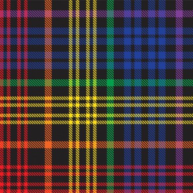 Gökkuşağı Ekoseli, kareli, ekose desenli moda tekstil ve grafikleri için uygun