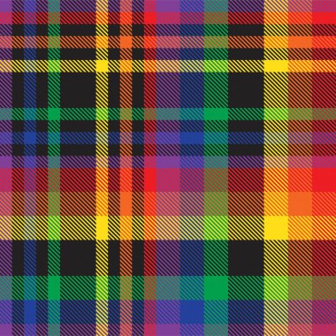 Gökkuşağı Ekoseli, kareli, ekose desenli moda tekstil ve grafikleri için uygun
