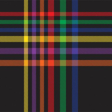 Gökkuşağı Ekoseli, kareli, ekose desenli moda tekstil ve grafikleri için uygun