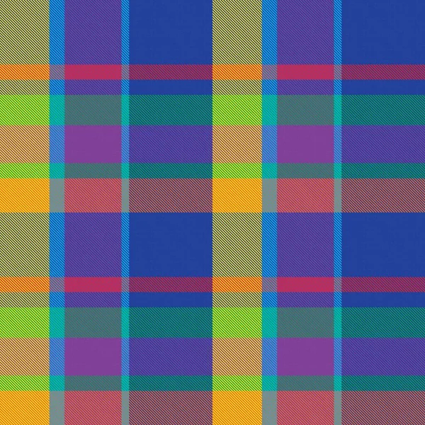 Rainbow Plaid Kratkę Tartan Bezszwowy Wzór Nadaje Się Mody Tekstyliów — Wektor stockowy