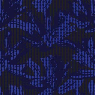 Moda tekstil ve grafikleri için çizgili arkaplanı olan çiçeksiz desen