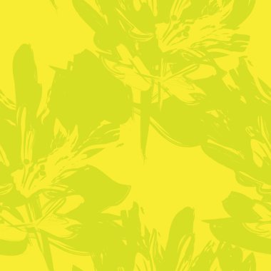 Çiçek fırçası darbeleri moda baskıları, grafikler, arka planlar ve el sanatları için pürüzsüz desen