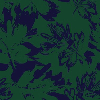 Çiçek fırçası darbeleri moda baskıları, grafikler, arka planlar ve el sanatları için pürüzsüz desen