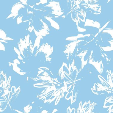 Çiçek fırçası darbeleri moda baskıları, grafikler, arka planlar ve el sanatları için pürüzsüz desen