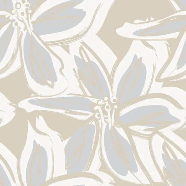 Çiçek fırçası darbeleri moda baskıları, grafikler, arka planlar ve el sanatları için pürüzsüz desen