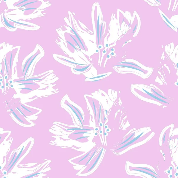 Pinceladas Florales Sin Costuras Para Estampados Moda Gráficos Fondos Manualidades — Vector de stock