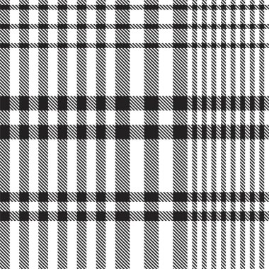 Moda tekstil ve grafikleri için uygun siyah ve beyaz asimetrik desenli