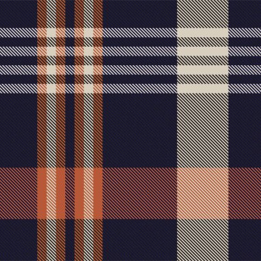 Moda tekstil ve grafikleri için uygun turuncu asimetrik ekose desenli kusursuz desen