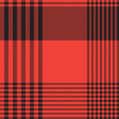 Moda tekstil ve grafikleri için uygun turuncu asimetrik ekose desenli kusursuz desen