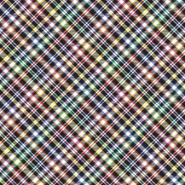 Gökkuşağı Pastel Çapraz Ekose Tartan desensiz desen tasarımı moda tekstil ve grafikleri için uygundur