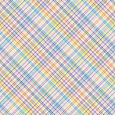 Gökkuşağı Pastel Çapraz Ekose Tartan desensiz desen tasarımı moda tekstil ve grafikleri için uygundur