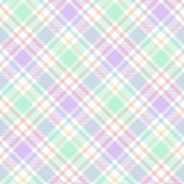 Gökkuşağı Pastel Çapraz Ekose Tartan desensiz desen tasarımı moda tekstil ve grafikleri için uygundur