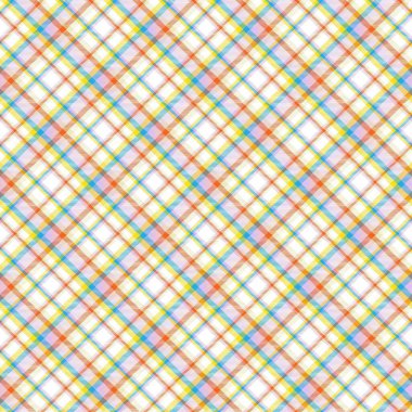 Gökkuşağı Pastel Çapraz Ekose Tartan desensiz desen tasarımı moda tekstil ve grafikleri için uygundur