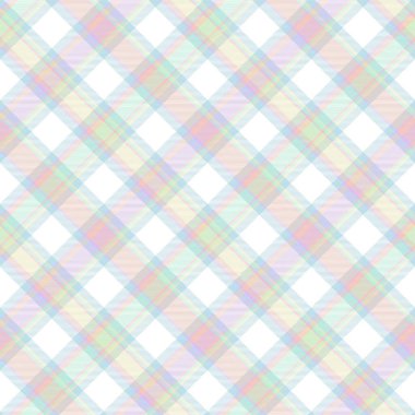 Gökkuşağı Pastel Çapraz Ekose Tartan desensiz desen tasarımı moda tekstil ve grafikleri için uygundur
