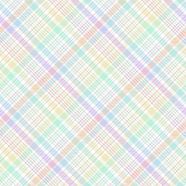 Gökkuşağı Pastel Çapraz Ekose Tartan desensiz desen tasarımı moda tekstil ve grafikleri için uygundur