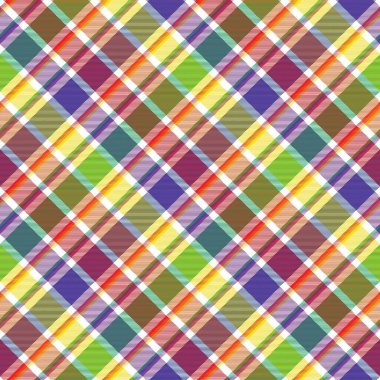 Gökkuşağı Çapraz Ekoseli Tartan Moda tekstil ve grafikleri için uygun desensiz desen tasarımı