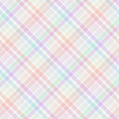 Gökkuşağı Pastel Çapraz Ekose Tartan desensiz desen tasarımı moda tekstil ve grafikleri için uygundur