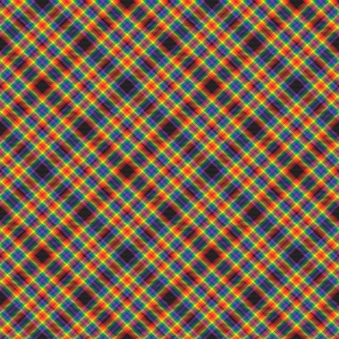 Gökkuşağı Çapraz Ekoseli Tartan Moda tekstil ve grafikleri için uygun desensiz desen tasarımı