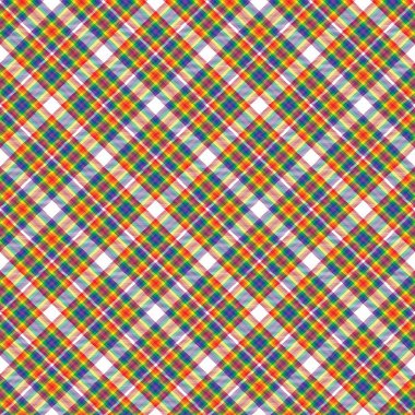 Gökkuşağı Çapraz Ekoseli Tartan Moda tekstil ve grafikleri için uygun desensiz desen tasarımı