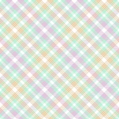 Gökkuşağı Pastel Çapraz Ekose Tartan desensiz desen tasarımı moda tekstil ve grafikleri için uygundur