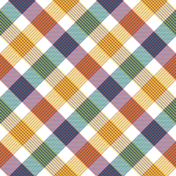 Rainbow Diagonal Plaid Tartan Texturé Design Sans Couture Adapté Aux — Image vectorielle