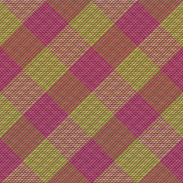 Rainbow Diagonal Plaid Tartan Texturiertes Nahtloses Muster Für Modetextilien Und — Stockvektor