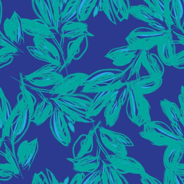 Çiçek fırçası darbeleri moda baskıları, grafikler, arka planlar ve el sanatları için pürüzsüz desen