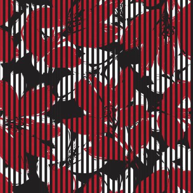 Moda tekstil ve grafikleri için çizgili dokuları olan çiçeksiz desen