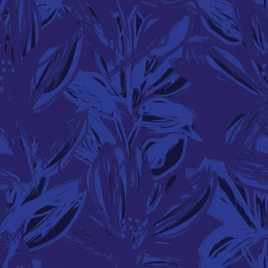 Çiçek fırçası darbeleri moda baskıları, grafikler, arka planlar ve el sanatları için pürüzsüz desen