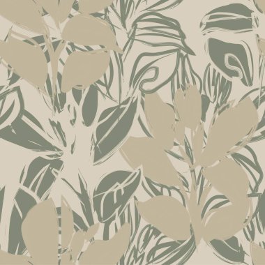 Çiçek fırçası darbeleri moda baskıları, grafikler, arka planlar ve el sanatları için pürüzsüz desen