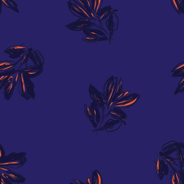 Çiçek fırçası darbeleri moda baskıları, grafikler, arka planlar ve el sanatları için pürüzsüz desen